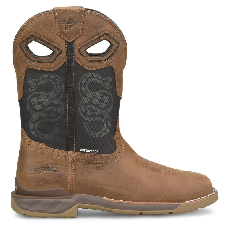 Phantom Rider Men's Serpentine 11" Composite Toe Boots, PH5007, Brown